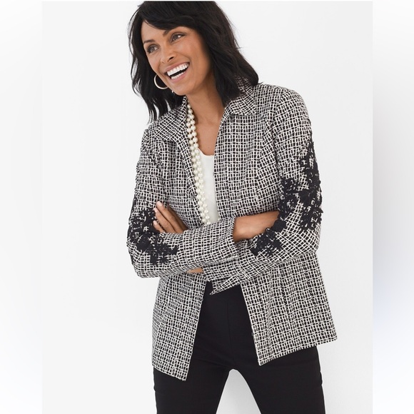 Chico’s Menswear Ponte Jacket Size 4 - Picture 1 of 11